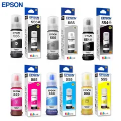 EPSON - Kit 6 colores Tinta 555 y 554 Para L8160, L8180 - 70ml