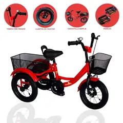 BABY GO - Triciclo Chavo PRIX CADENA RED