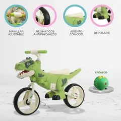 CUZKA - Bicicleta de Equilibrio «DINOSAURIO» Green
