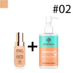 GENERICO - Pack Liquid Foundation Matte 02 REVEL + Removedor 200 ml