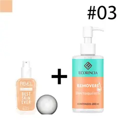 GENERICO - Pack Base Liquida Best Skin Ever 03 REVEL + Removedor 200 ml