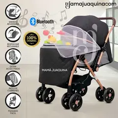 BABY - Coche Cuna Musical con Bluetooth «NEW SUMMER» Black