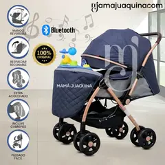 BABY - Coche Cuna Musical con Bluetooth «NEW SUMMER» Blue