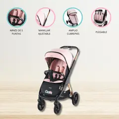 BABY GO - Coche Cuna Jogger «BRAVO» Pink