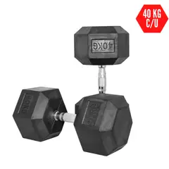 XTREME SPORT - Mancuernas Pesas Hexagonal de 40kg Ergonomica