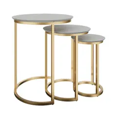 GENERICO - MESA DE CENTRO - SET DE 3 - RIVIERA MARBLE