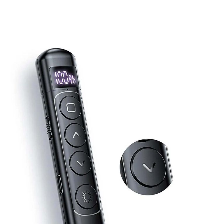 Puntero Laser Presentador de Diapositivas Recargable Con Pantalla Digital