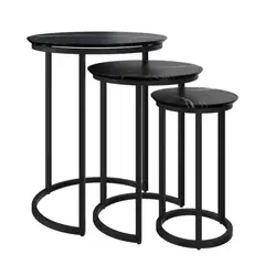 GENERICO - MESA DE CENTRO - SET DE 3 - BARMER DARK MARBLE