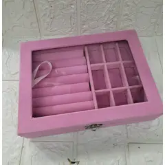 GENERICO - JOYERO GAMUZA COLOR ROSADO