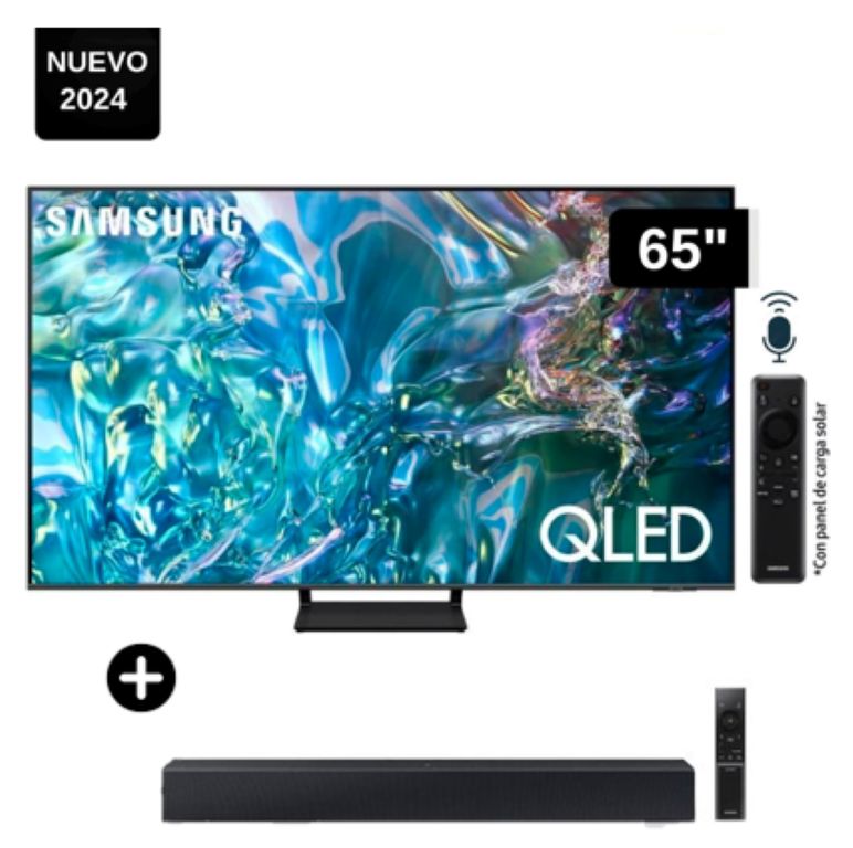 Televisor QLED 65 Tizen OS Smart Tv 4K 65Q65D + SoundBar