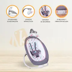 INFANTI - Silla Nido Vibradora Plegable «SEDIA» Pink