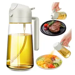 GENERICO - Dispensador de aceite 2 en 1 Spray y Verter color BEIGE