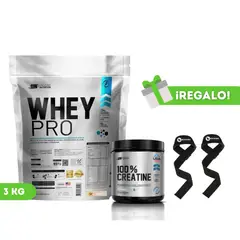 UNIVERSE NUTRITION - PACK PROTEÍNA WHEY PRO 3KG COOKIES + CREATINA 250G + STRAPS