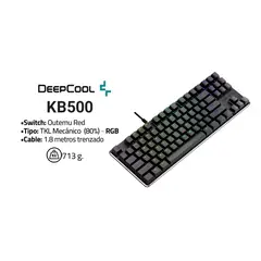 DEEPCOOL - Teclado Gamer Mecanico KB500 RGB