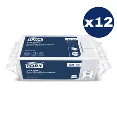 TORK - Servilleta Plus Hoja Simple Blanca 12 paq x 100un