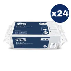 TORK - Servilleta Plus Hoja Simple Blanca 24 paq x 100un