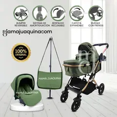 Baby - Coche Moisés Travel System «EKATER» Porta Bebé Green