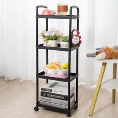 GENERICO - Carrito Organizador Estante Almacenaje 4 Niveles Ruedas