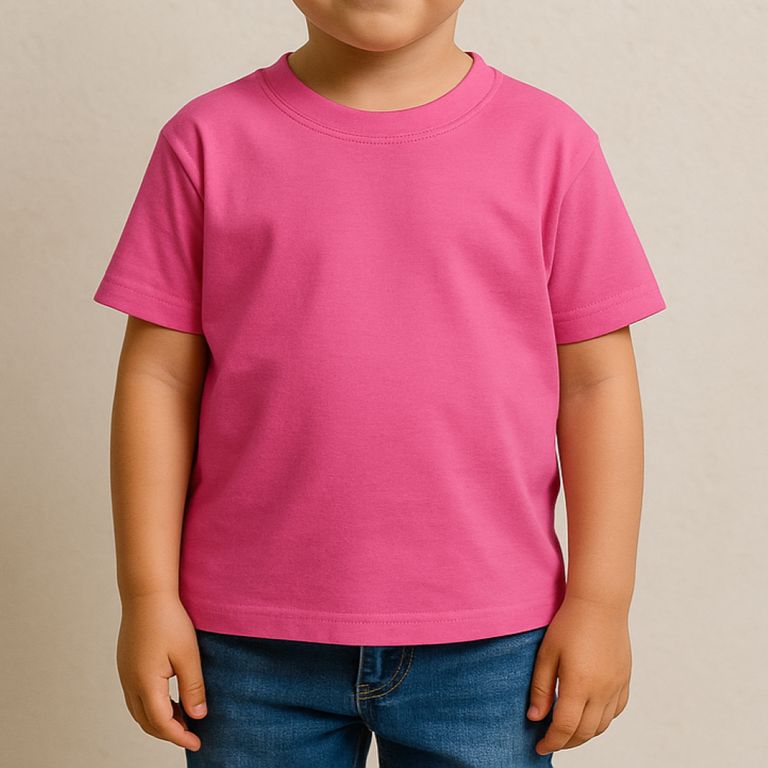 POLO BÁSICO NIÑO - NIÑA CUELLO REDONDO ALGODÓN