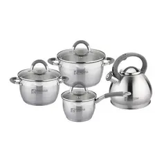 FACUSA - Set De Ollas X 08 Misti Gris T/V M/G