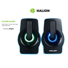 HALION - Parlante Gamer HA-S256 USB Power Luces LED