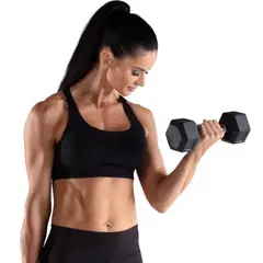 GENERICO - Set De Pesas Mancuernas Hexagonal Metal Cromado X2 175Kg