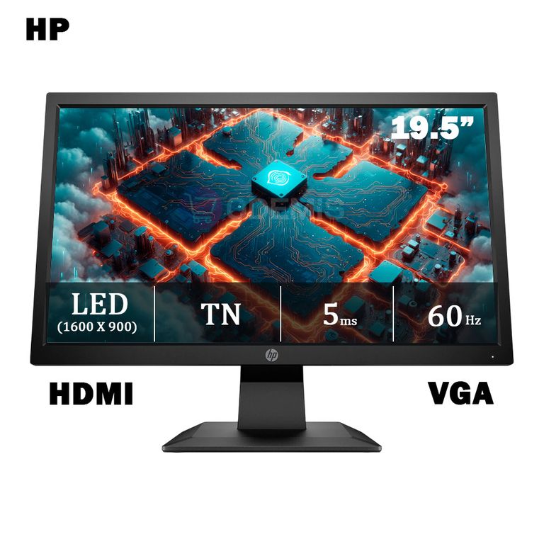 MONITOR P204V 195 TN HD 60HZ 5MS VGA HDMI
