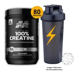 MUSCLETECH - CREATINA PLATINUM DE DE 400gr CON SHAKER - CREATINA MONOHIDRATADA