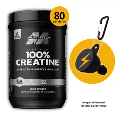 MUSCLETECH - CREATINA PLATINUM DE DE 400gr CON PORTASUPLEMENTOS - CREATINA MONOHIDRATADA