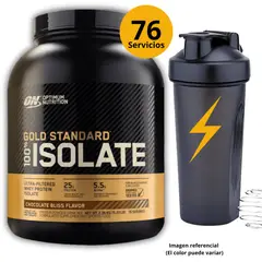 OPTIMUN NUTRITION - GOLD STANDARD ISOLATE DE 5LB CHOCOLATE BLISS CON SHAKER