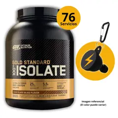 OPTIMUM NUTRITION - GOLD STANDARD ISOLATE DE 5LB CHOCOLATE BLISS CON PORTASUPLEMENTOS