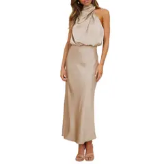 GIOIO - Vestido de gala MujerBeige