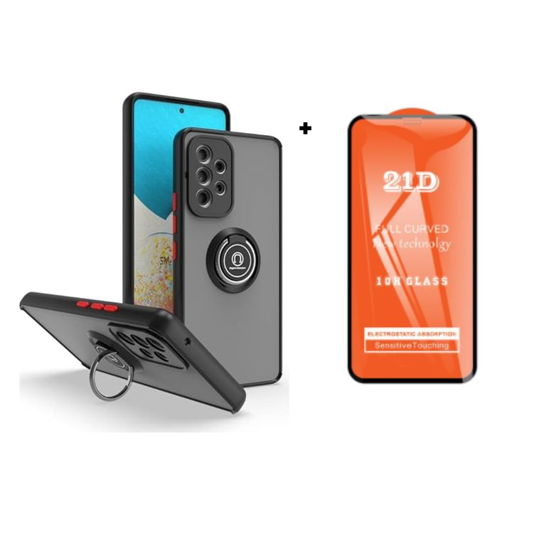 CASE AHUMADO SAMSUNG A52 - A52S NEGRO + MICA