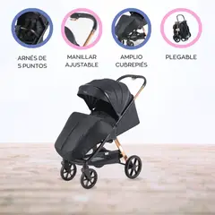BABY GO - Coche Cuna Jogger «BRAVO» Black