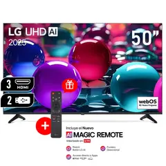 LG - Televisor 50” UHD 4K Thinq Ai 50UA7300PSB + Control Magic