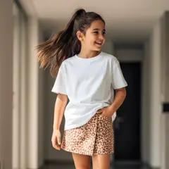 GENERICO - Falda Short Drill Animal Print Niña - Angela Kids