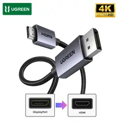 UGREEN - Cable Display Port DPI A HDMI 4K 30HZ 2 METROS