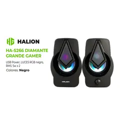 HALION - Parlante Gamer HA-S266 Diamante Grande USB Power RGB