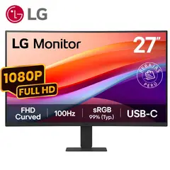 LG - Monitor 27” Curvo FHD 100Hz HDR USB-C 15W sRGB 99% 27U421A-B