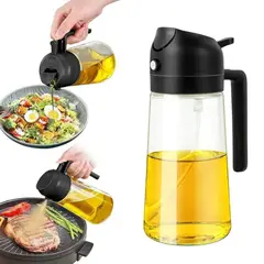 GENERICO - Dispensador de aceite 2 en 1 Spray y Verter color NEGRO