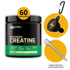 OPTIMUN NUTRITION - CREATINA OPTIMUM NUTRITION DE 300gr CON CUCHARA MEDIDORA Y PORTASUPLEMENTOS - CREATINA MONOHIDRATADA Y MICRONIZADA