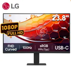 LG - Monitor 24 Curvo FHD 100Hz USB-C HDR sRGB 99% 24U421A-B