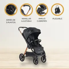 BABY GO - Coche Cuna Jogger «BRAVO» Black