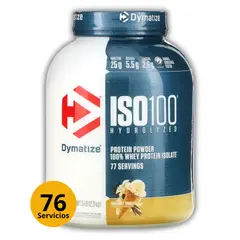 DYMATIZE - ISO 100 5LB VAINILLA PROTEÍNA ISOLATADA HIDROLIZADA