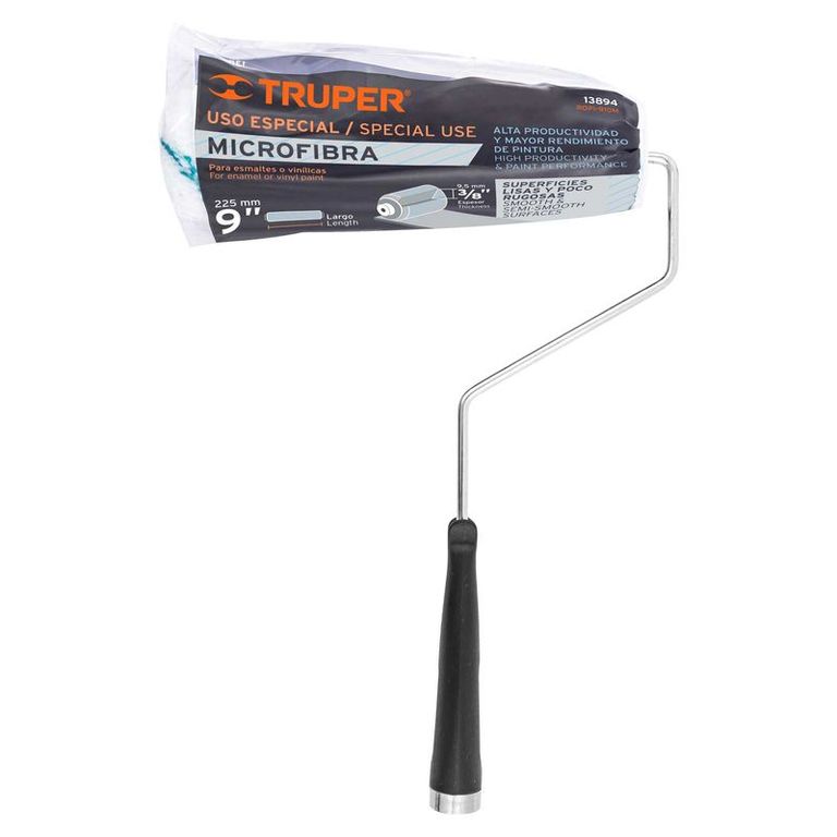 Rodillo para pintar 9 x 38 microfibra sup poco rugosas 13894