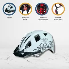 OLLIE - Casco Protector Regulable Para Niño »AERODINAMICO» White