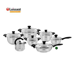 LUISSANT - Set de ollas Acero Inoxidable LU-1405A-IN 14 Piezas