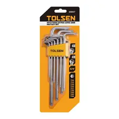 TOLSEN - Set 9 llaves largas torx t10-t50 20057