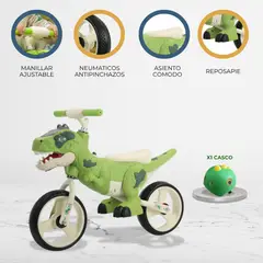 CUZKA - Bicicleta de Equilibrio «DINOSAURIO» Green