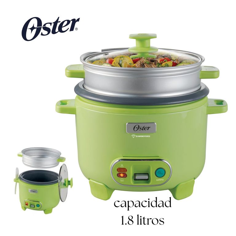 Olla Arrocera 1.8L 3 en 1 Función de Sofrito Vaporera Verde